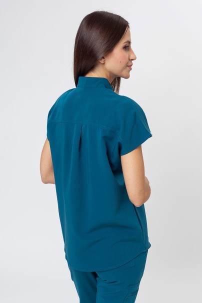 Dámska lekárska blúza Uniforms World 518GTK™ Avant karaibsky modrá (magnetické klipsy)-2