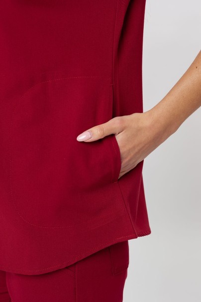 Dámska lekárska blúza Uniforms World 518GTK™ Avant burgundová (magnetické klipsy)-3