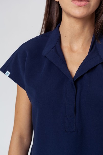 Dámska lekárska blúza Uniforms World 518GTK™ Avant námornícky modrá (magnetické klipsy)-3