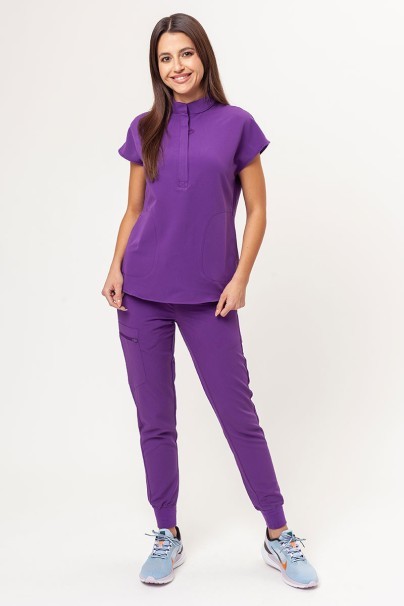 Dámska lekárska blúza Uniforms World 518GTK™ Avant fialová (magnetické klipsy)-2