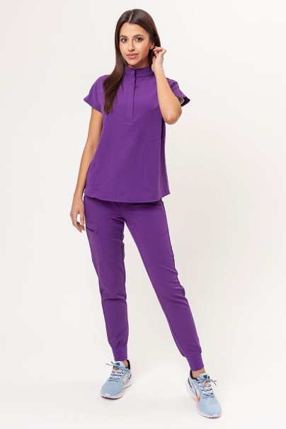 Dámska lekárska blúza Uniforms World 518GTK™ Avant fialová (magnetické klipsy)-3