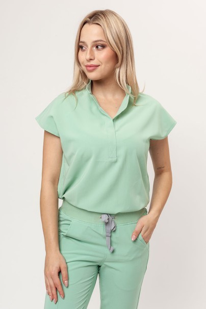 Dámska lekárska blúza Uniforms World 518GTK™ Avant pistáciová (magnetické klipsy)-4