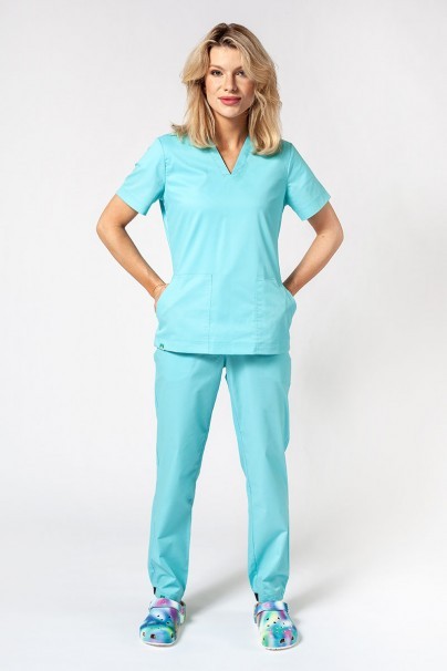 Dámské lekárske nohavice Sunrise Uniforms Active Loose aqua-6
