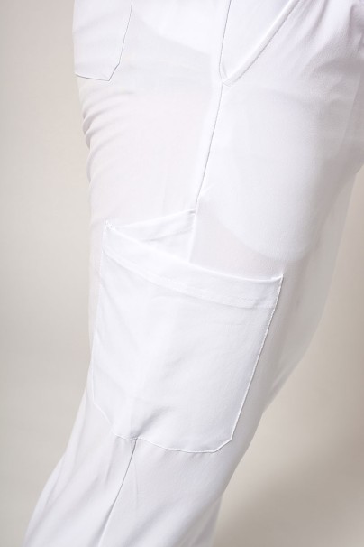 Pánske lekárske nohavice Adar Slim Leg Cargo biele-4