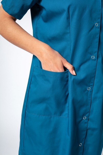 Lekársky plášť s krátkym rukávom Sunrise Uniforms karibsky modrý-3