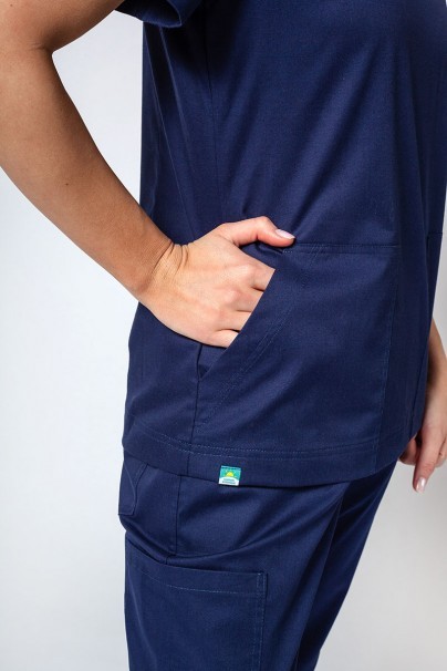 Dámska lekárska blúzka Sunrise Uniforms Active Bloom námornícky modrá-3