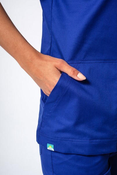 Dámska lekárska blúzka Sunrise Uniforms Active Bloom tmavo modrá-3