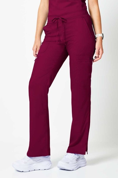 Dámske lekárske nohavice Cherokee Revolution Flare Leg čerešňovo červené-2