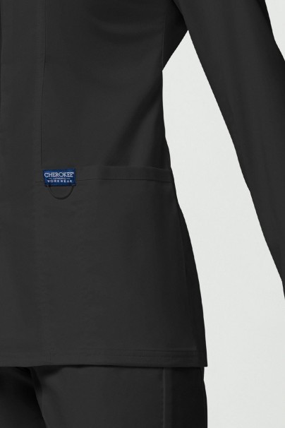 Lekárska dámska blúza na zapínanie Cherokee Revolution Snap čierna-6