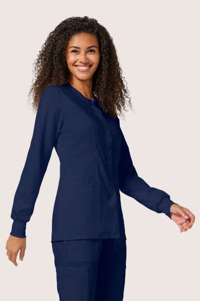 Lekárska dámska blúza na zapínanie Cherokee Revolution Snap námornícky modrá-4