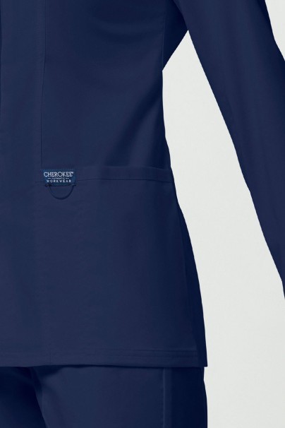 Lekárska dámska blúza na zapínanie Cherokee Revolution Snap námornícky modrá-6