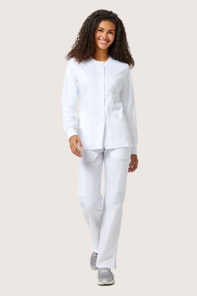 Lekárska dámska blúza na zapínanie Cherokee Revolution Snap biela-4