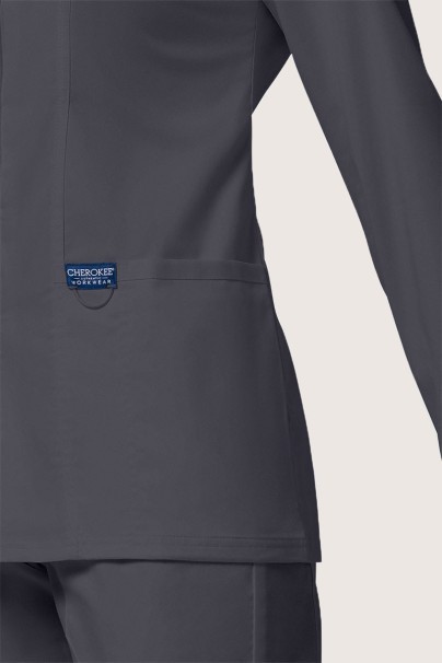 Lekárska dámska blúza na zapínanie Cherokee Revolution Snap šedá-6