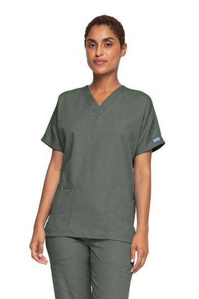 Lekárska dámska súprava Cherokee Originals (blúzka V-neck, nohavice N.Rise) olivková-3