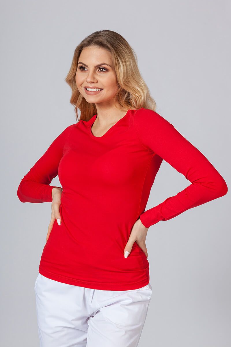 Dámske tričko Malfini Slim s dlhým rukávom červené
