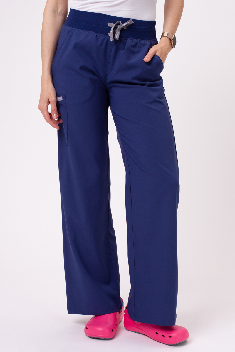 Dámske lekárske nohavice Maevn Momentum Wide Leg námornícky modré