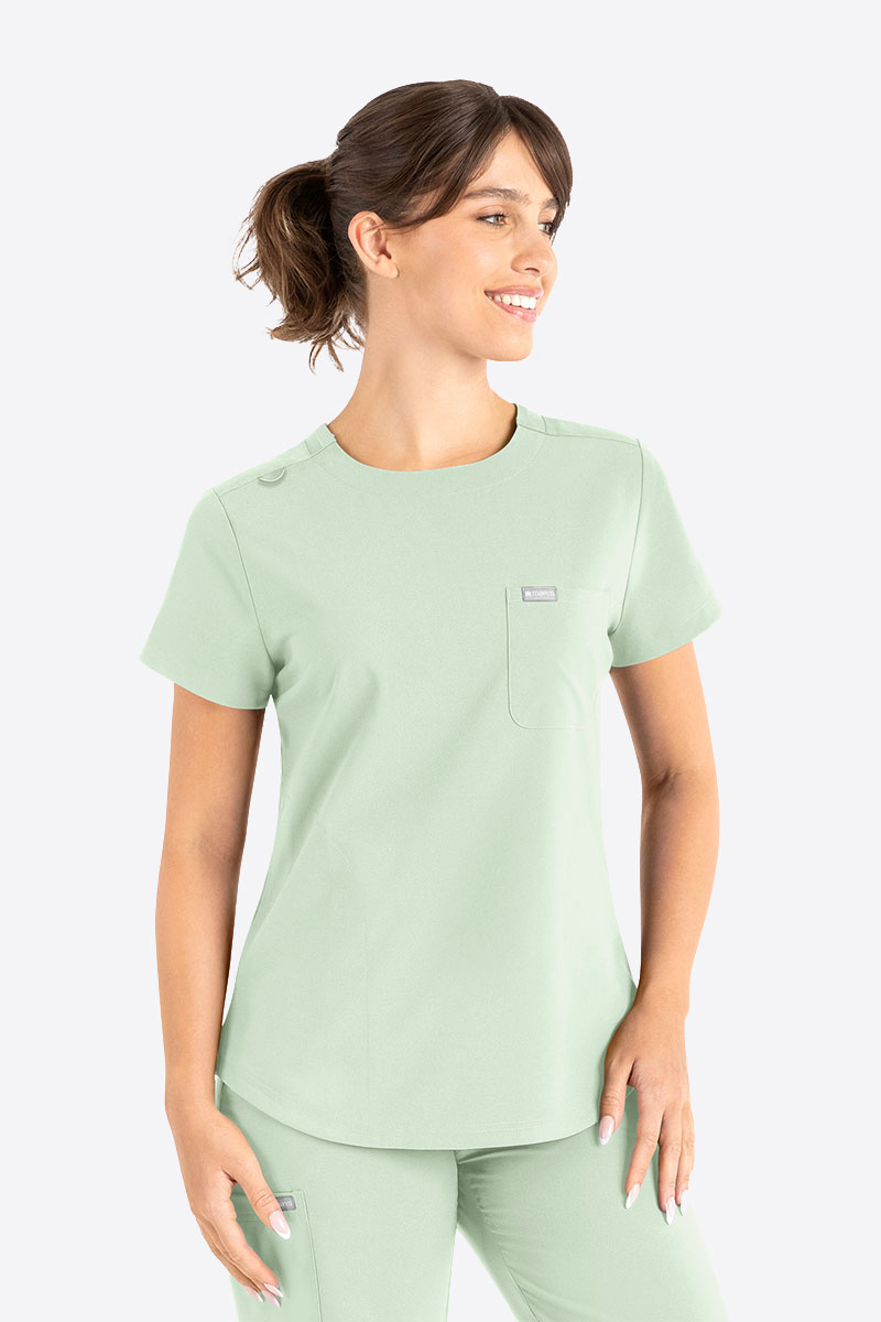 Dámska lekárska blúza Maevn Momentum Round Neck mätová