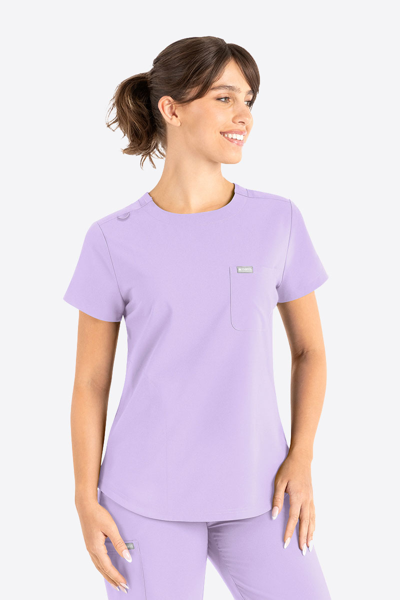 Dámska lekárska blúza Maevn Momentum Round Neck levanďulová