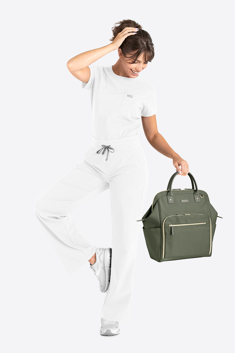 Dámska lekárska súprava Maevn Momentum Round biela