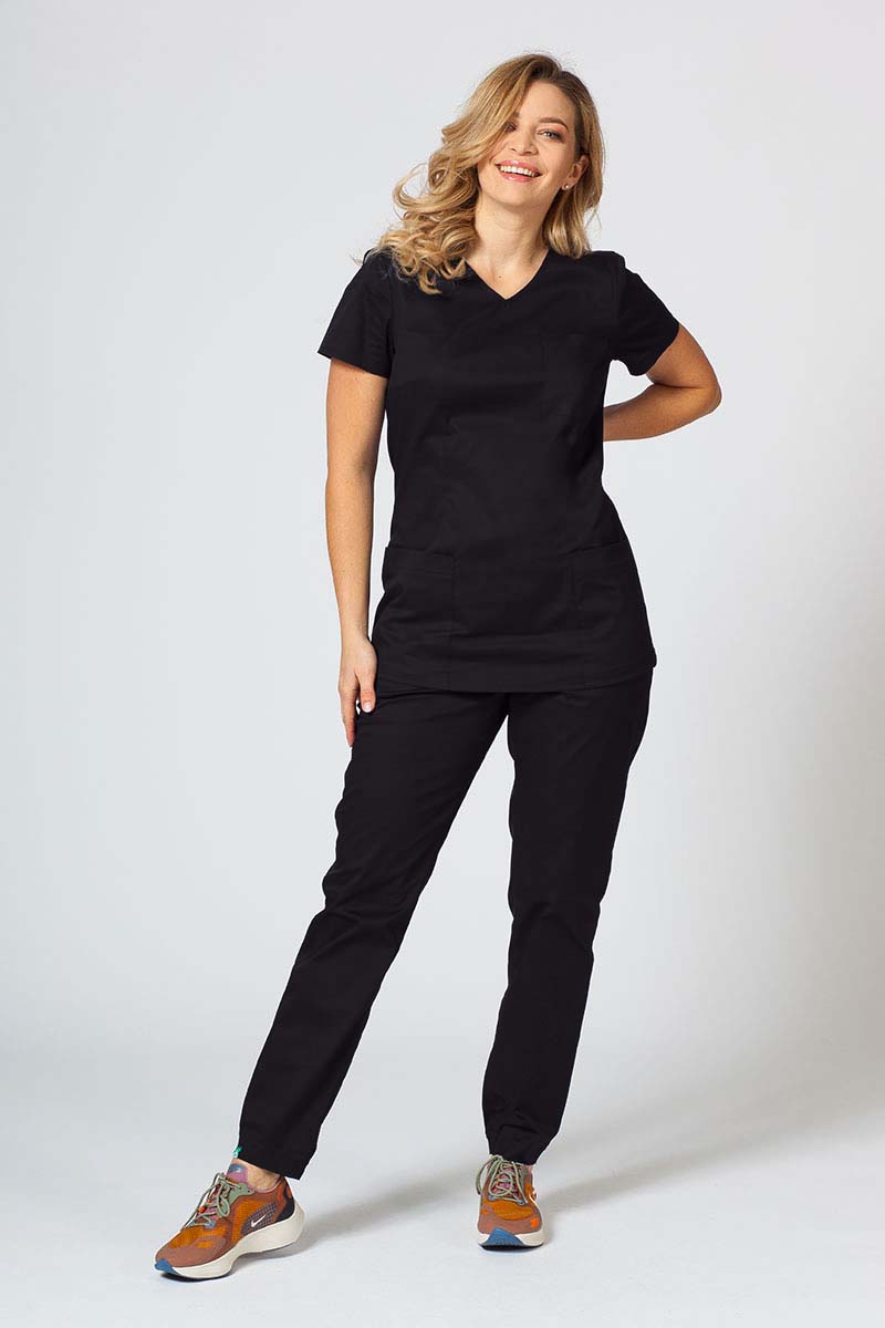 Lekárska súprava Sunrise Uniforms Active II (blúzka Fit, nohavice Loose) čierna