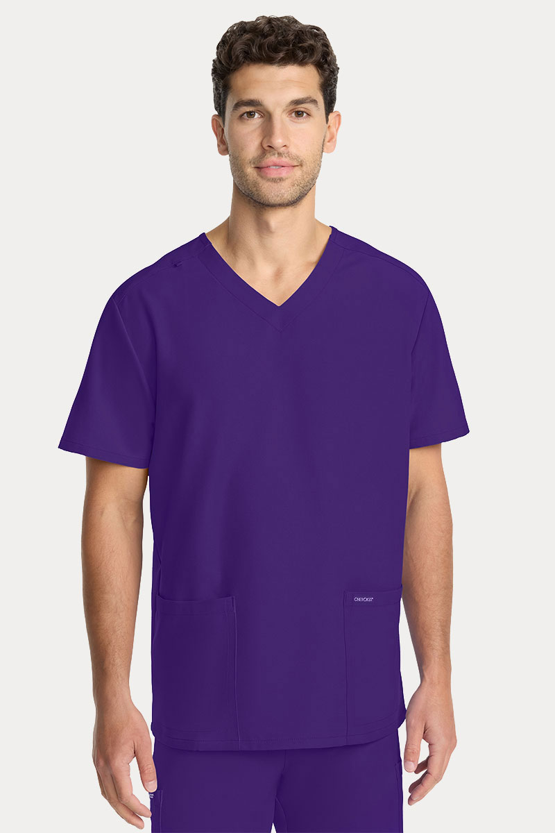 Pánska lekárska blúza Cherokee Ultra V-neck fialová