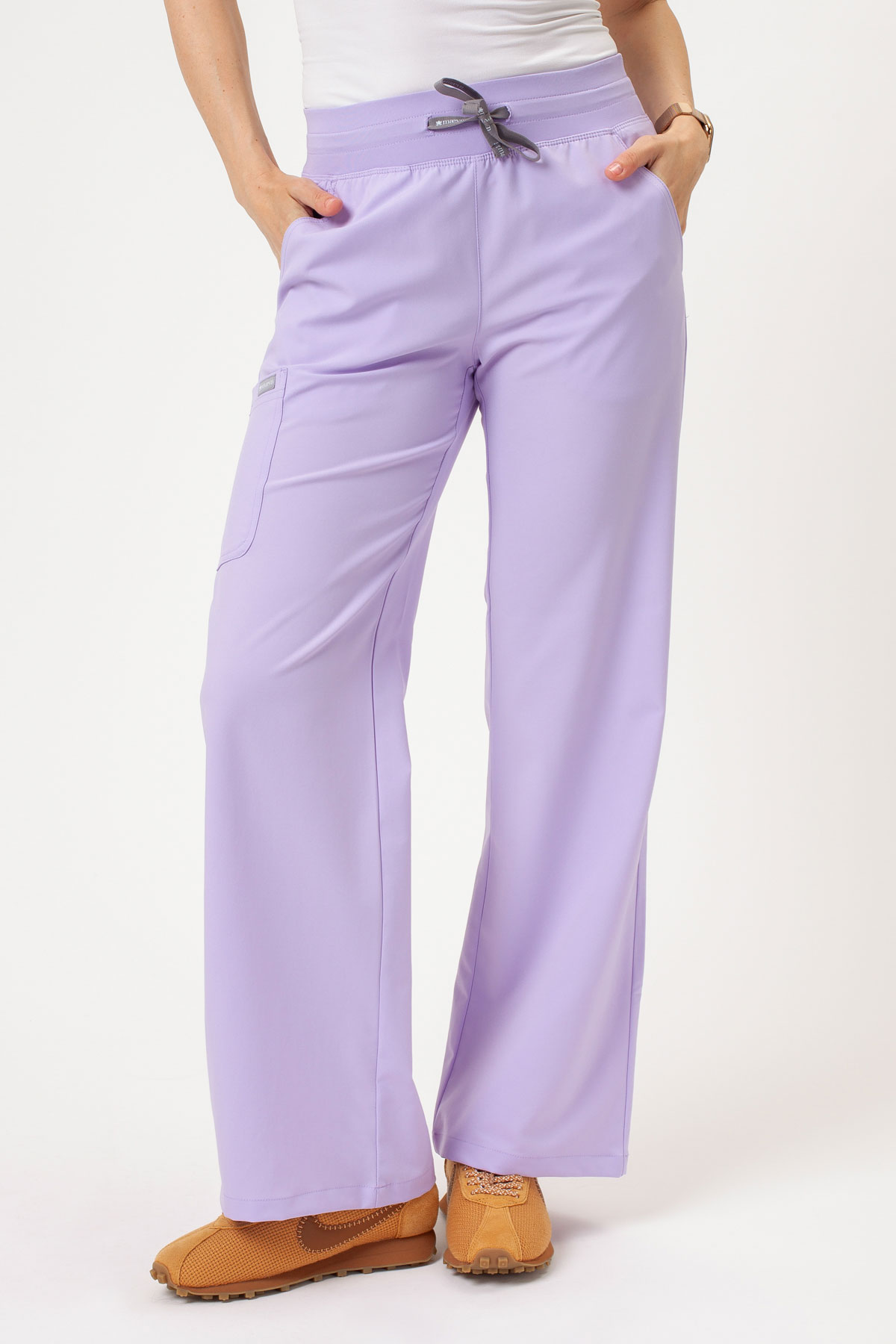 Dámske lekárske nohavice Maevn Momentum Wide Leg lavenďulové