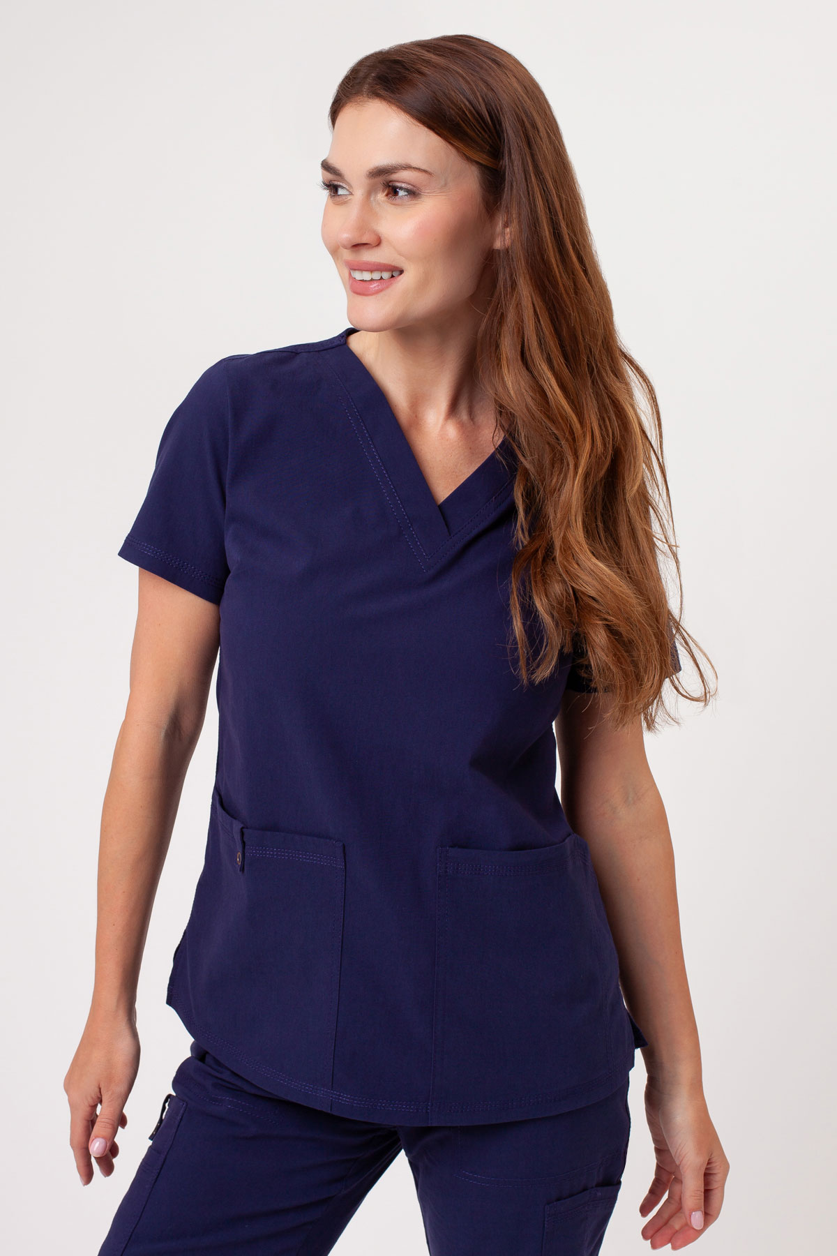 Dámska lekárska blúza Dickies Forge V-neck námornícky modrá