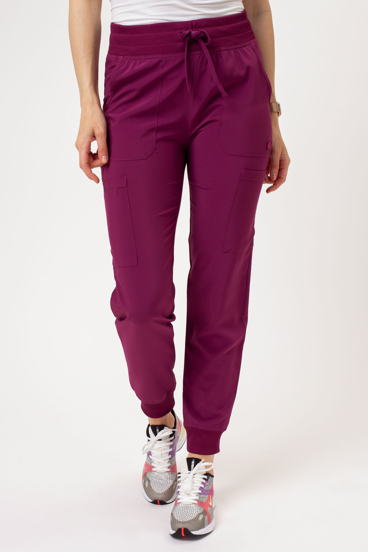 Dámske lekárske nohavice Dickies EDS Essentials Mid Rise Jogger čerešňovo červené