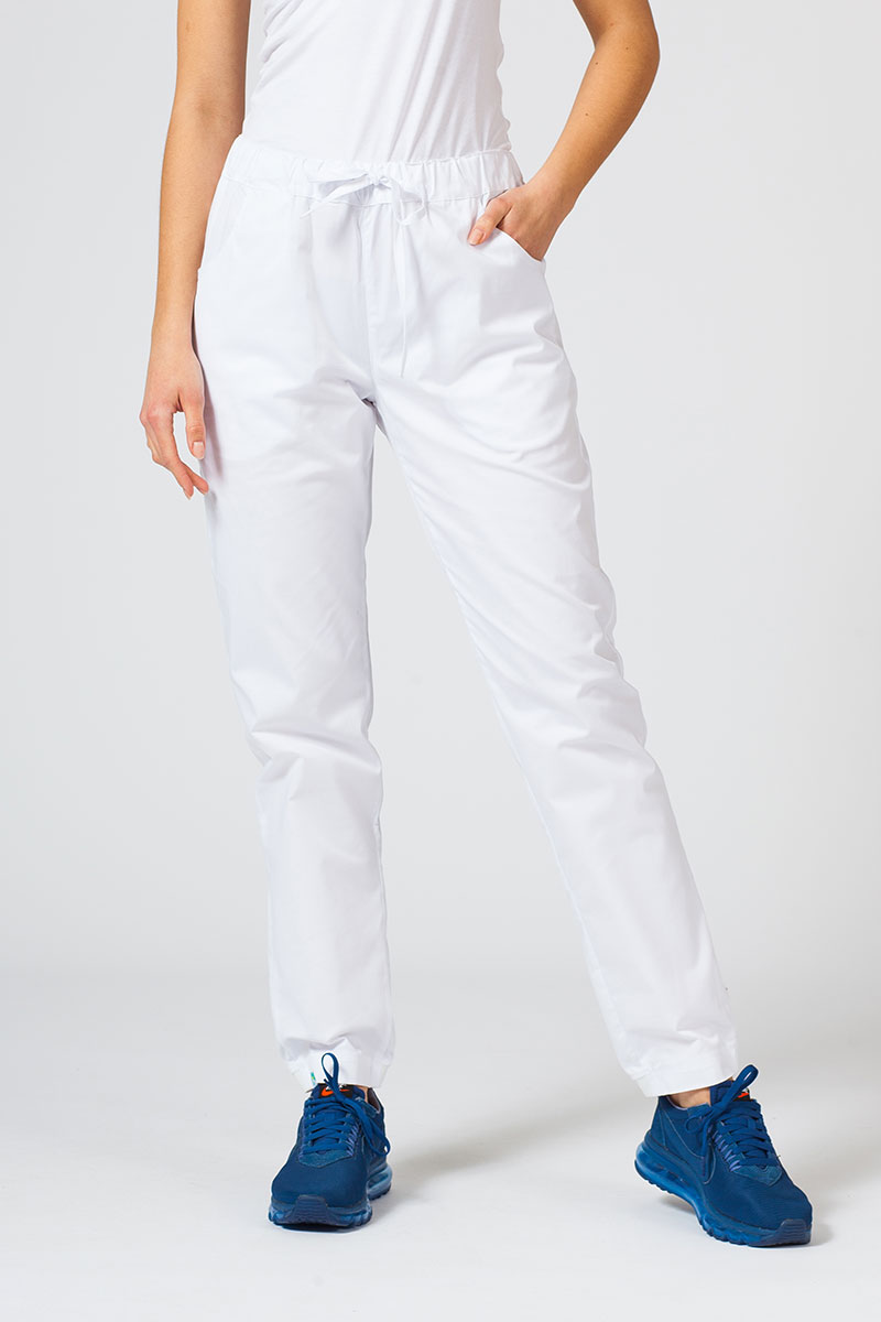 Lekárske nohavice Sunrise Uniforms Active (elastické), biele