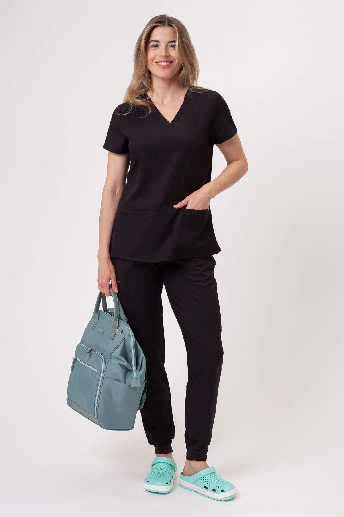 Dámska lekárska súprava Sunrise Lite Fit jogger čierna