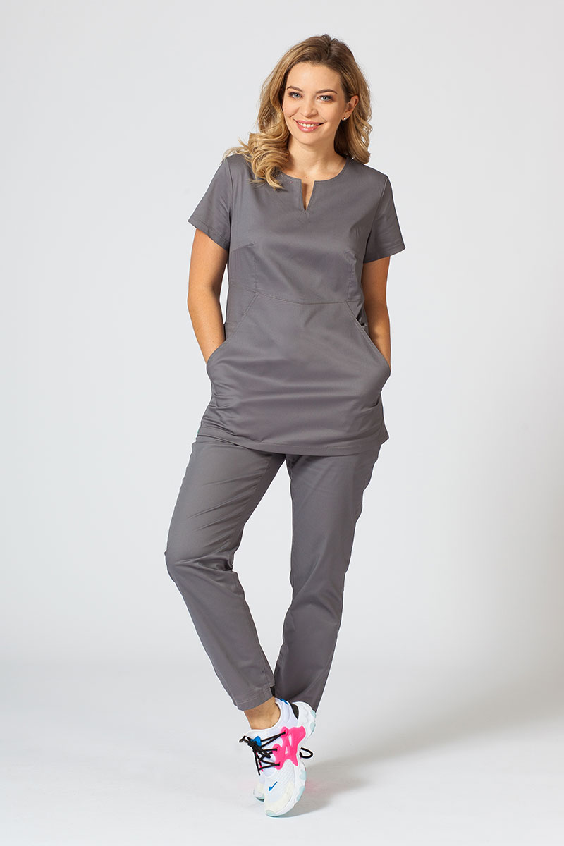 Zdravotnická súprava Sunrise Uniforms Active šedá (s blúzkou Kangaroo - elastic)