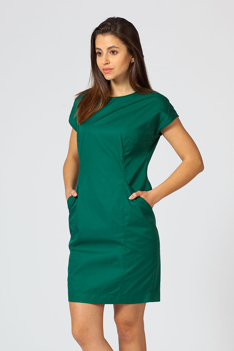 Lekárske šaty Sunrise Uniforms Elite tmavo zelené