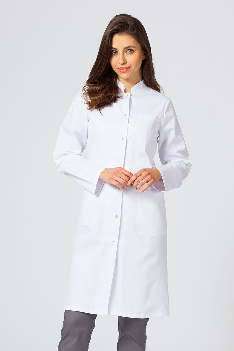 Lékařský dámský plášť F01 Sunrise Uniforms biely