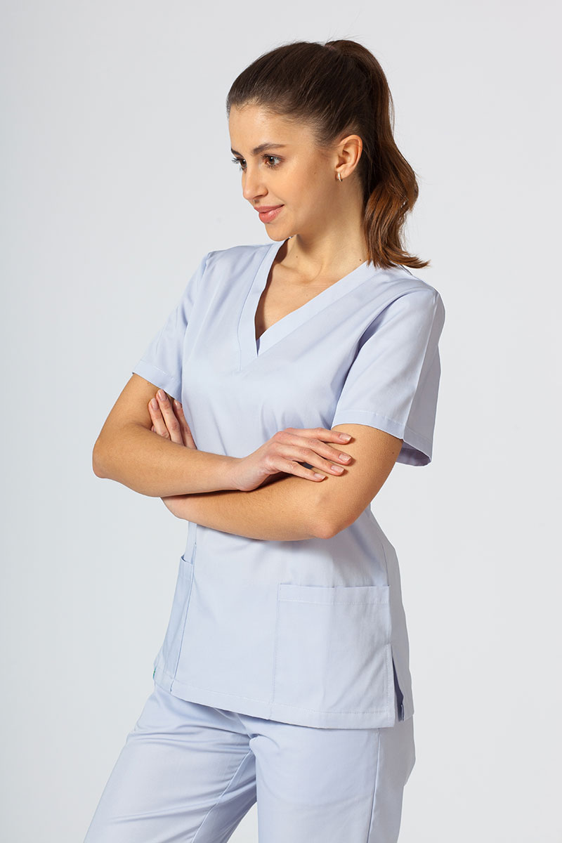 Lekárska dámska blúzka Sunrise Uniforms Basic Light svetlo šedá