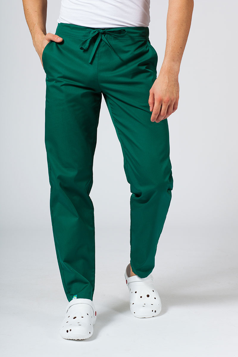 Univerzálne lekárske nohavice Sunrise Uniforms tmavo zelené