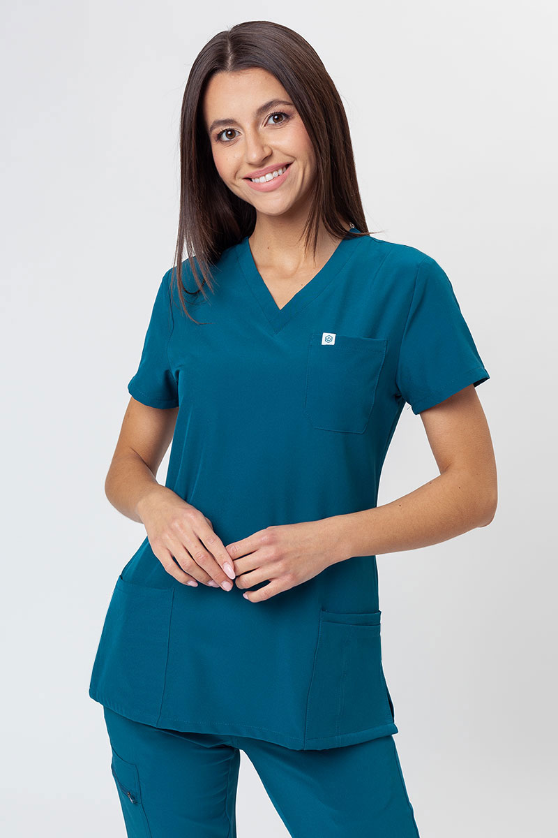 Dámska lekárska blúza Uniforms World 309TS™ Valiant karaibsky modrá
