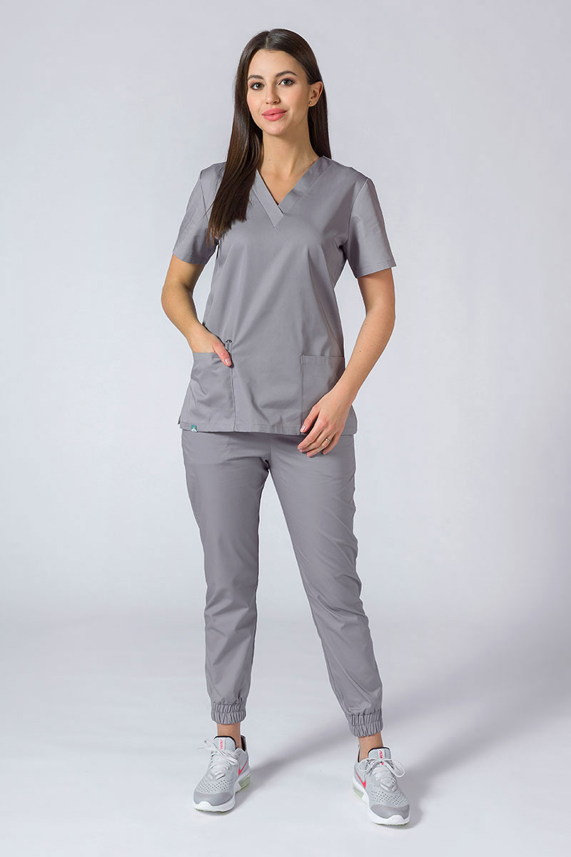 Lekárska súprava Sunrise Uniforms Basic Jogger sivá (s nohavicami Easy)