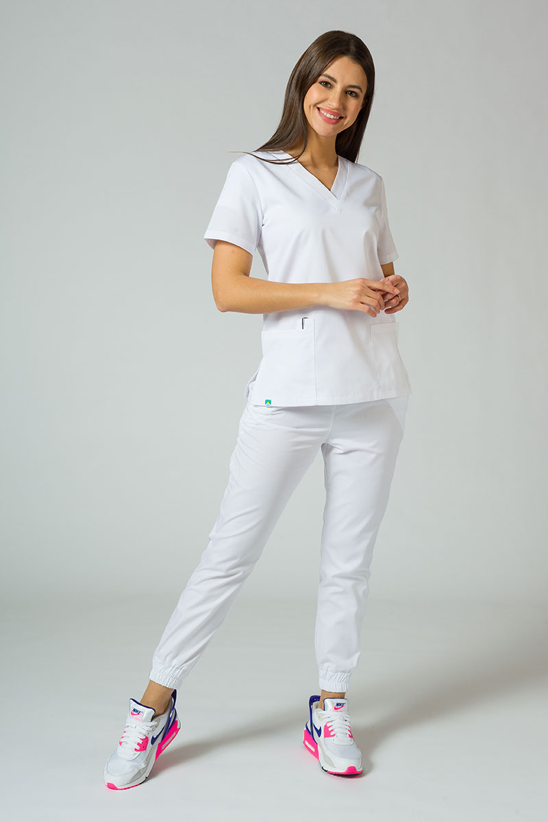 Lekárska súprava Sunrise Uniforms Basic Jogger biela (s nohavicami Easy)