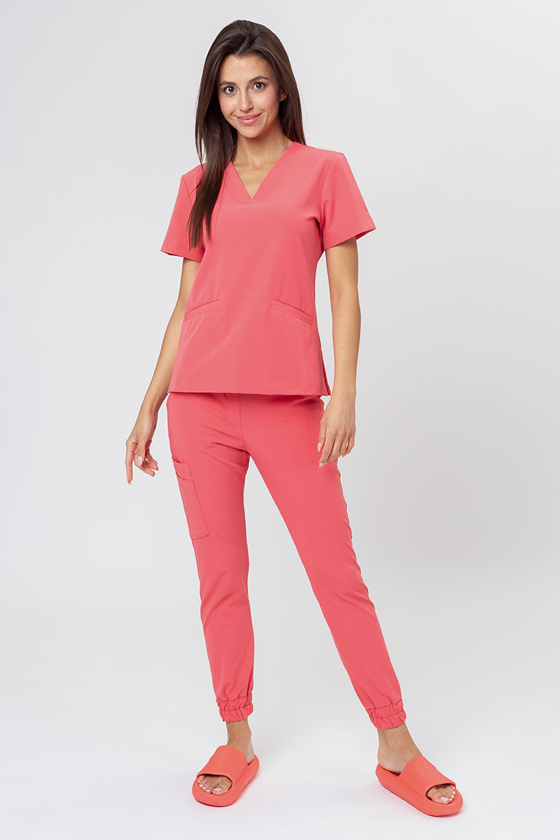 Lekárska súprava Sunrise Uniforms Premium (blúzka Joy, nohavice Chill) lososová