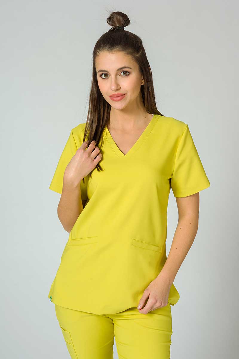 Lekárska blúzka Sunrise Uniforms Premium Joy žltá