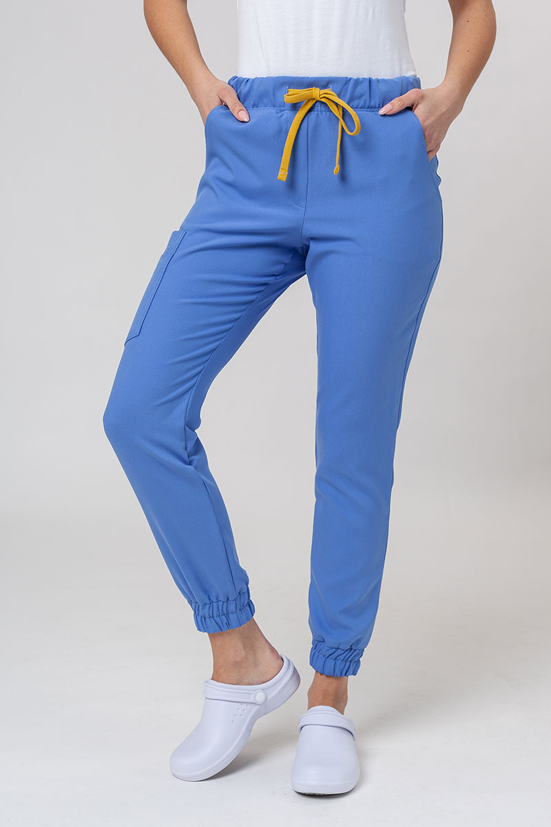 Dámske lekárske nohavice Sunrise Uniforms Premium Chill jogger modré