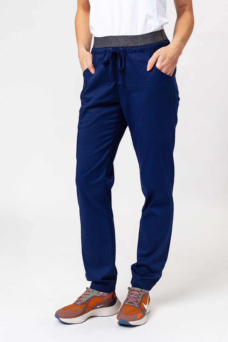 Dámske lekárske nohavice Maevn Matrix Contrast semi-jogger námornícky modré