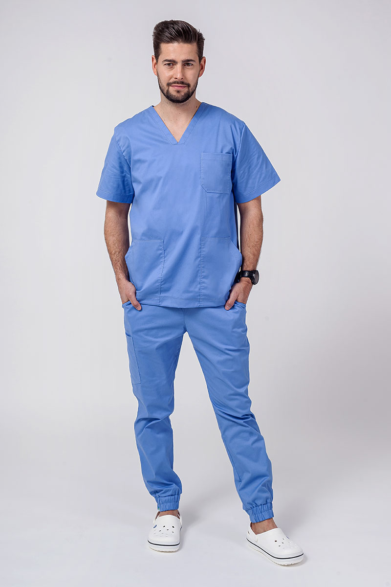Pánska lekárska súprava Sunrise Uniforms Active (blúzka Flex, nohaviceFlow) modra