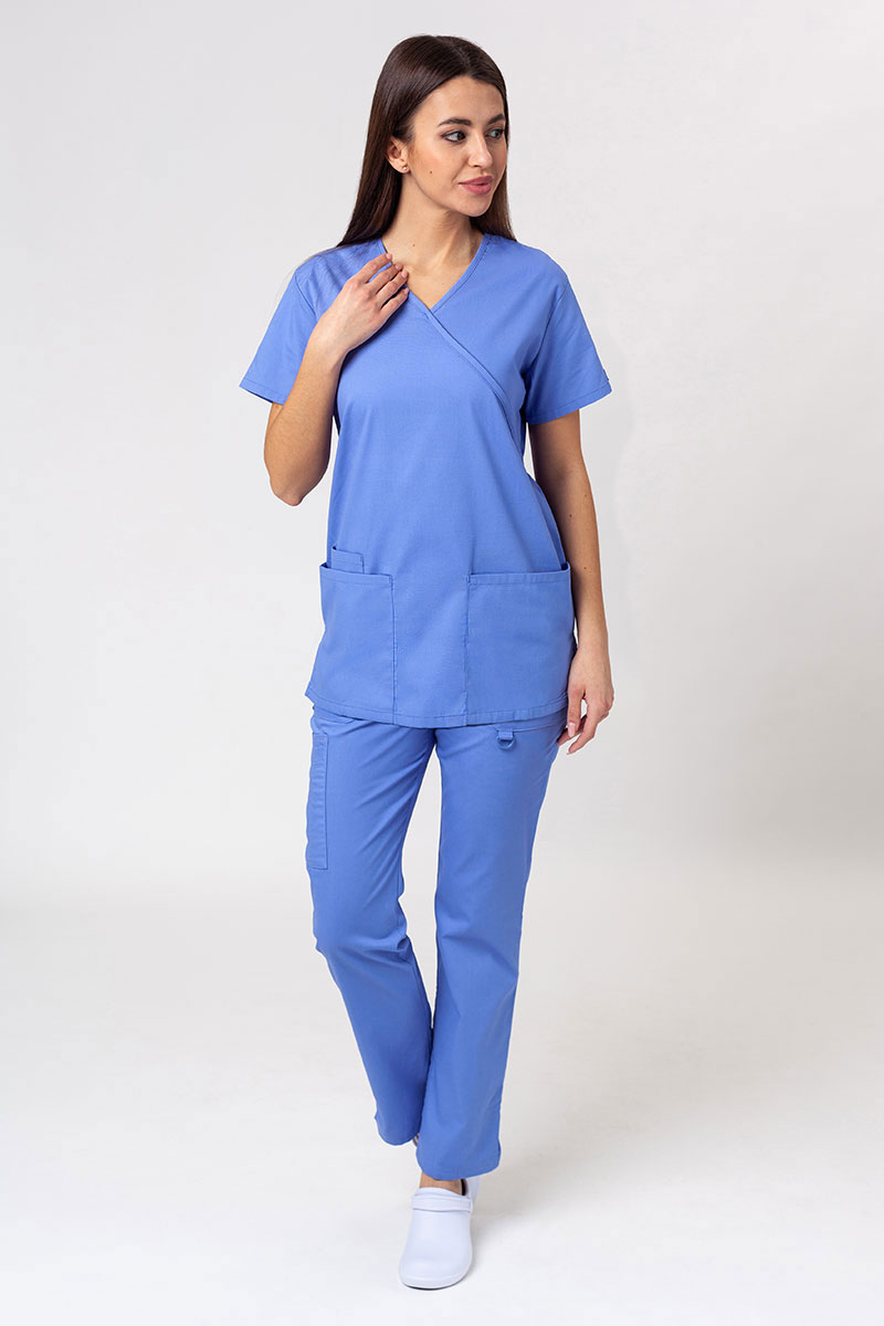 Lekárska dámska súprava Dickies EDS Signature Wrap (halena Mock, nohavice Pull-on) klasicky modrá