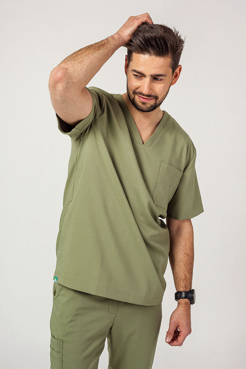 Lekárska blúzka Sunrise Uniforms Premium Dose olivková