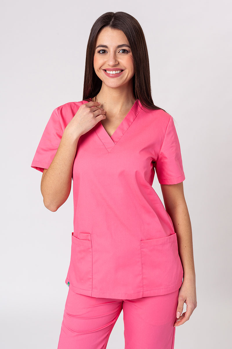 Lekárska dámska blúzka Sunrise Uniforms Basic Light ružová
