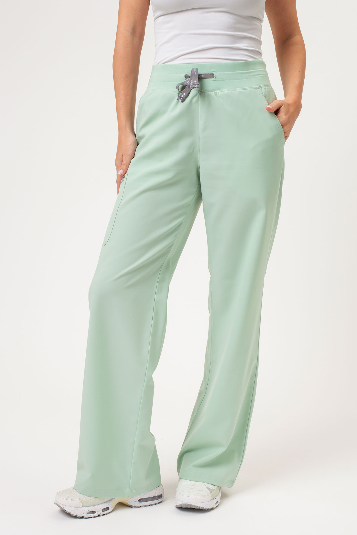 Dámske lekárske nohavice Maevn Momentum Wide Leg mätové