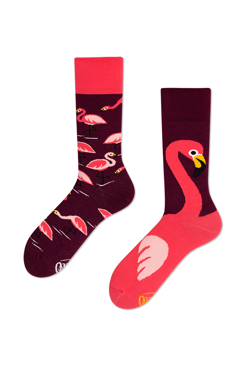 Farebné ponožky Pink Flamingo - Many Mornings
