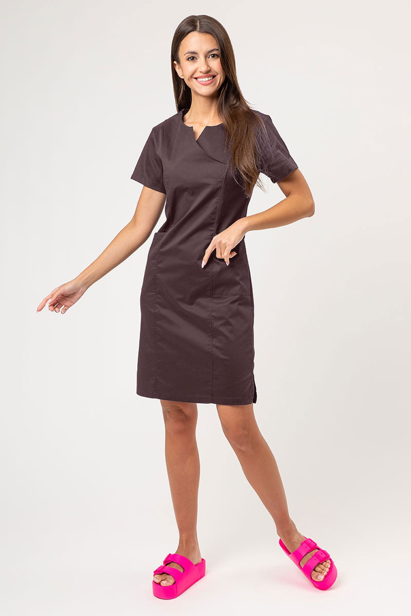 Dámske lekárske šaty Sunrise Uniforms Charm choco
