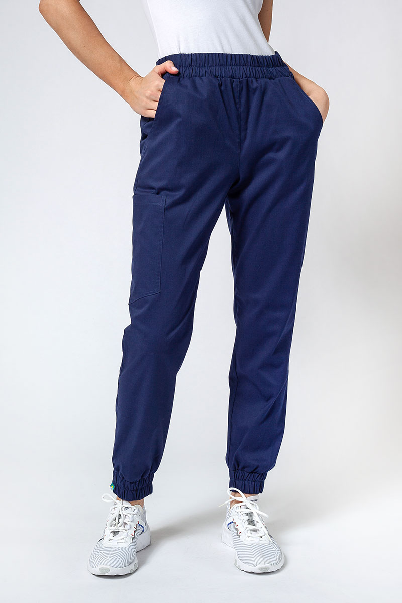 Dámske lekárske nohavice Sunrise Uniforms Active Air jogger námornícky modré
